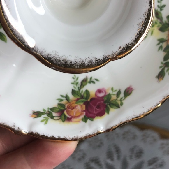 Royal Albert bone china roses candle holder - Picture 4 of 8